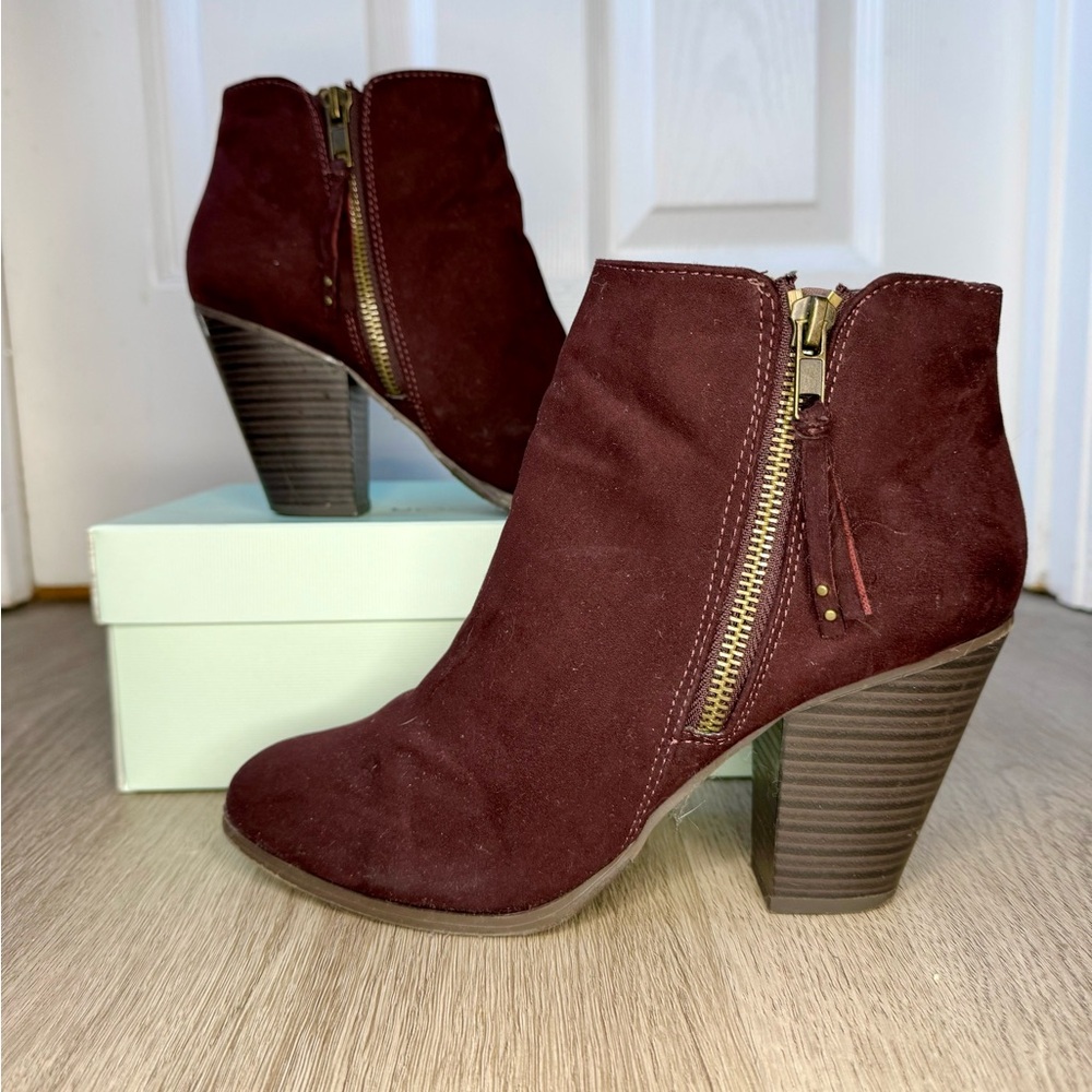Deep Purple Suade Booties